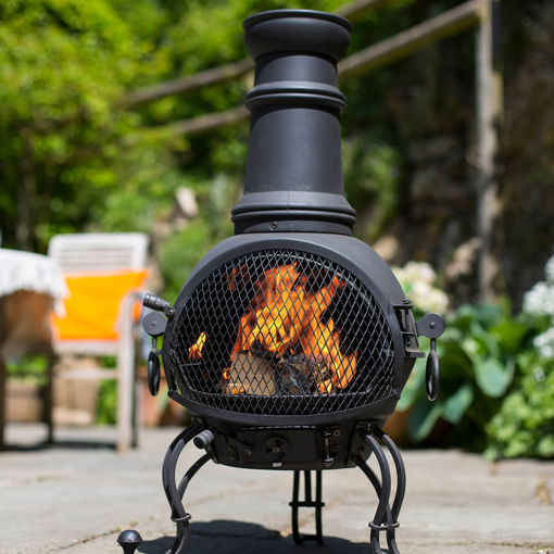 Picture of La Hacienda Murcia Medium Steel Chimnea with Grill