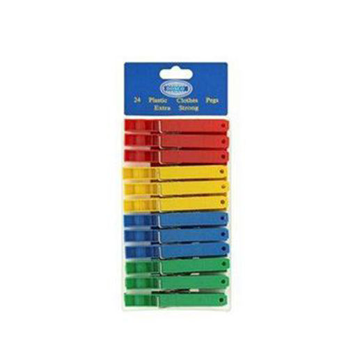 Picture of Dosco Plastic Clothes Pegs (24 Pack)