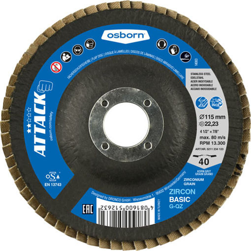 Picture of Osborn Quality Flap Disc 4.5" 40G