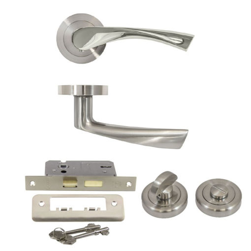 Picture of Deanta Coney Set | Satin Nickel | Privacy