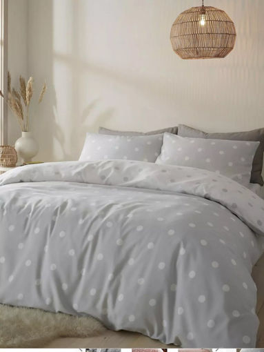 Picture of CL Brushed Spot Grey Duvet Set
