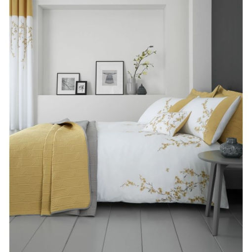 Picture of CL Embroidered Blossom Ochre Duvet Set