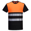 Picture of Portwest PW3 Hi-Vis T-shirt Class 1 | Black & Orange