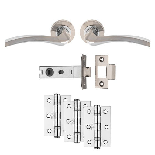 Picture of Ultimate Door Pack Sines | Satin Nickel Polished Chrome