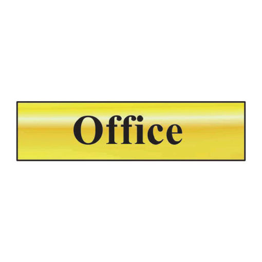 Picture of Sign "Office" 200x50mm | Gold