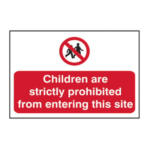 Picture of Sign "Children Are Strictly Prohibited From Entering" 400x600mm