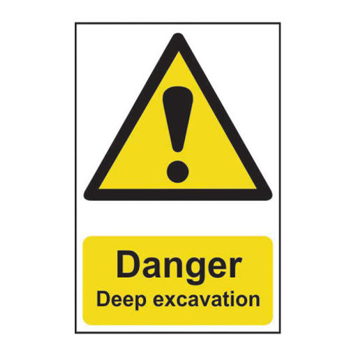 Picture of Sign "Danger Deep Excavation" 400x600mm