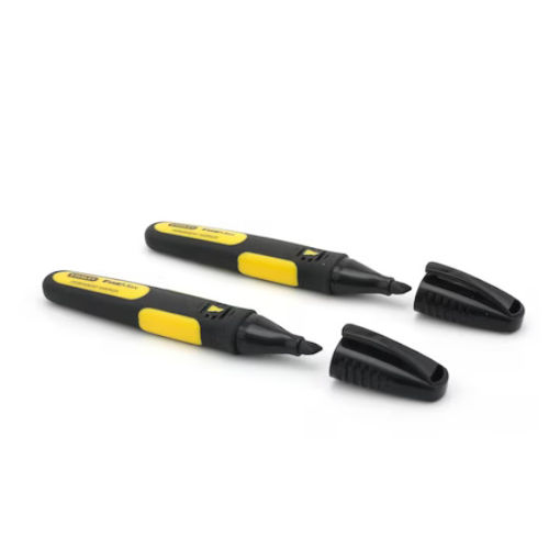 Picture of Stanley FatMax Black Chisel Tip Marker Twin Pack