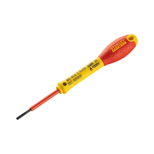 Picture of STANLEY FATMAX Insulated Screwdriver Slotted 2.5mm x 50 mm