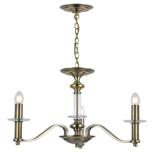 Picture of Dundalk 3 Light Fitting | Antique Brass | 6442/3AB