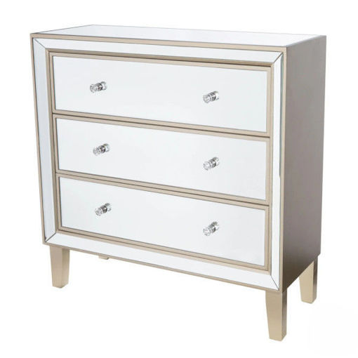 Picture of Kendra Three Drawer Mirrored Dresser | TH5308DS