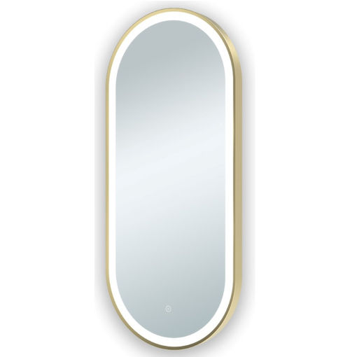 Picture of Florence LED Mirror | 450x1000mm | Brass