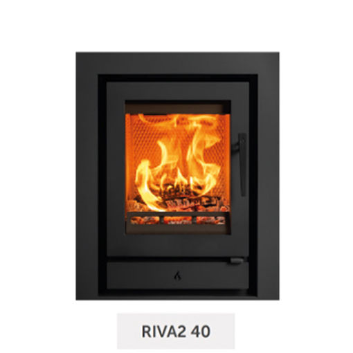 Picture of Stovax Riva2 40 Cassette | Matt Black | 4.9kW