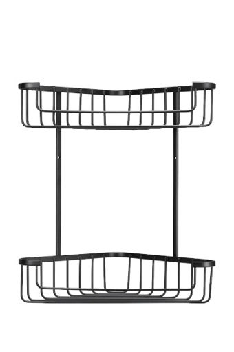 Picture of Croydex 2 Tier Corner Basket | Matt Black